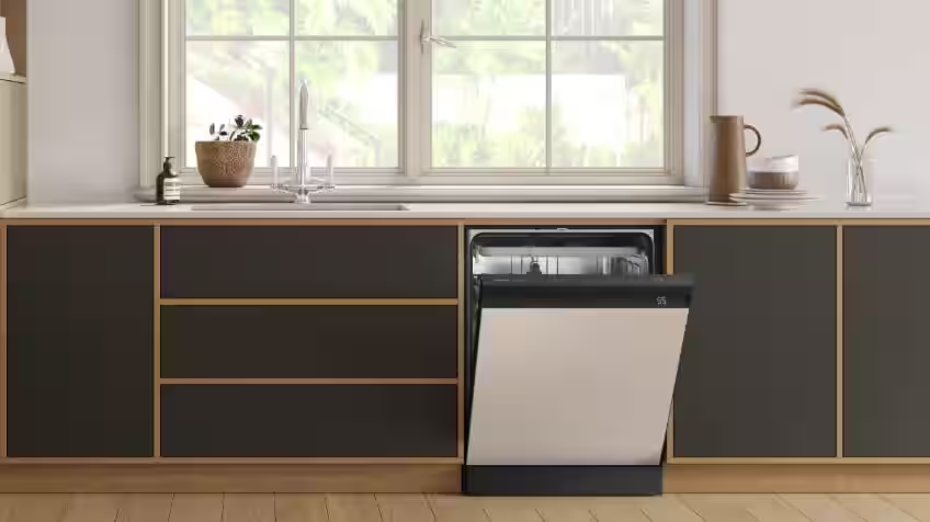 Samsung dishwasher opening in kitchen