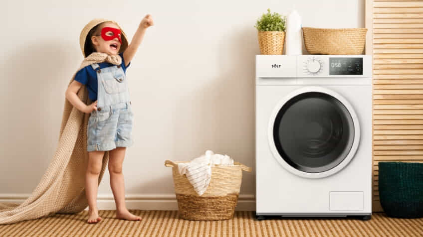 Solt Washing Machine in modern timber laundry