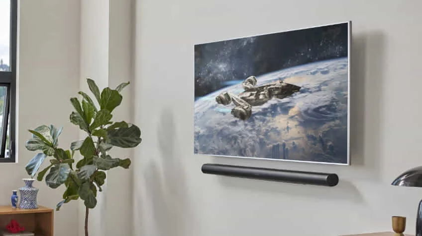 Sonos arc ultra in living room under TV