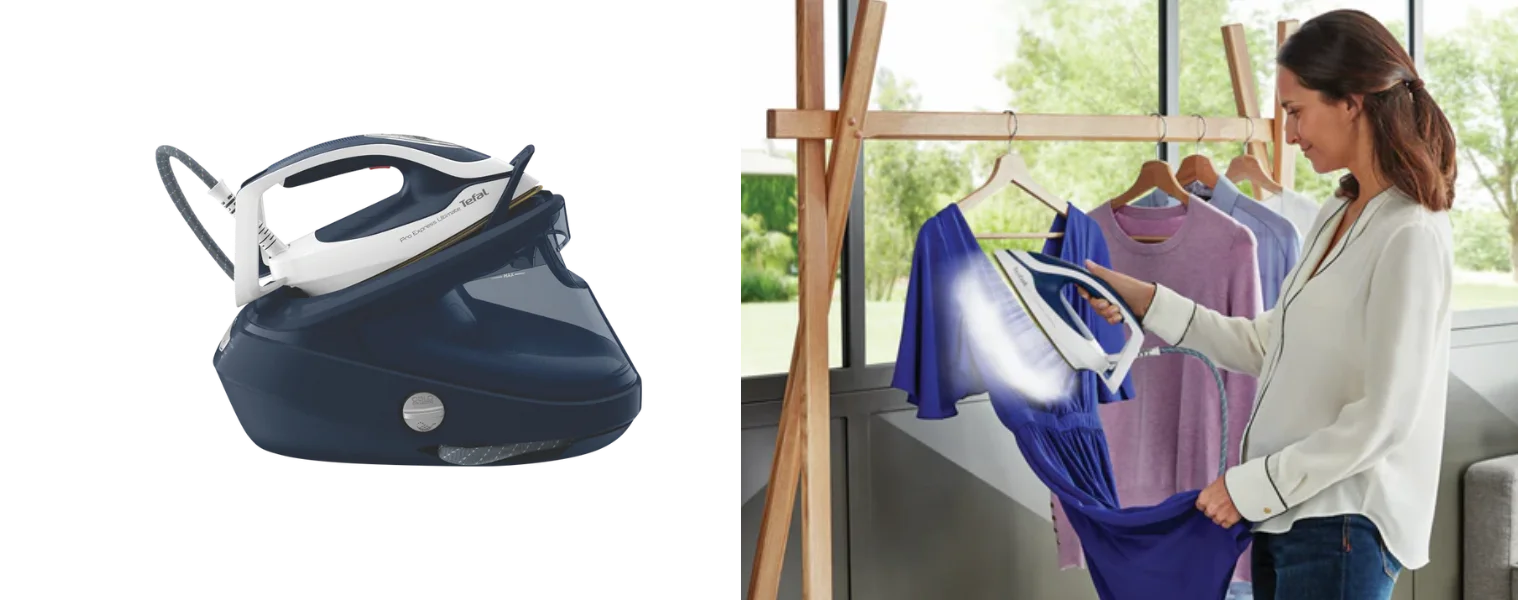 Product shot of the Tefal Pro Express Ultimate Steam Generator