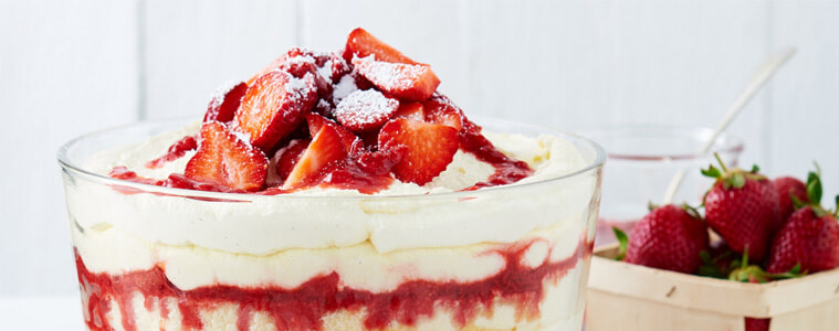 A strawberry tiramisu