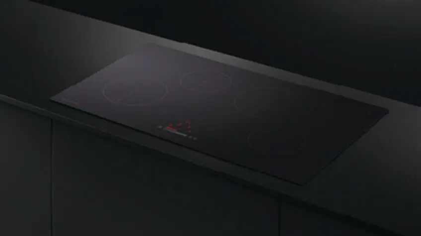 Black Fisher  Paykel cooktop in a kitchen