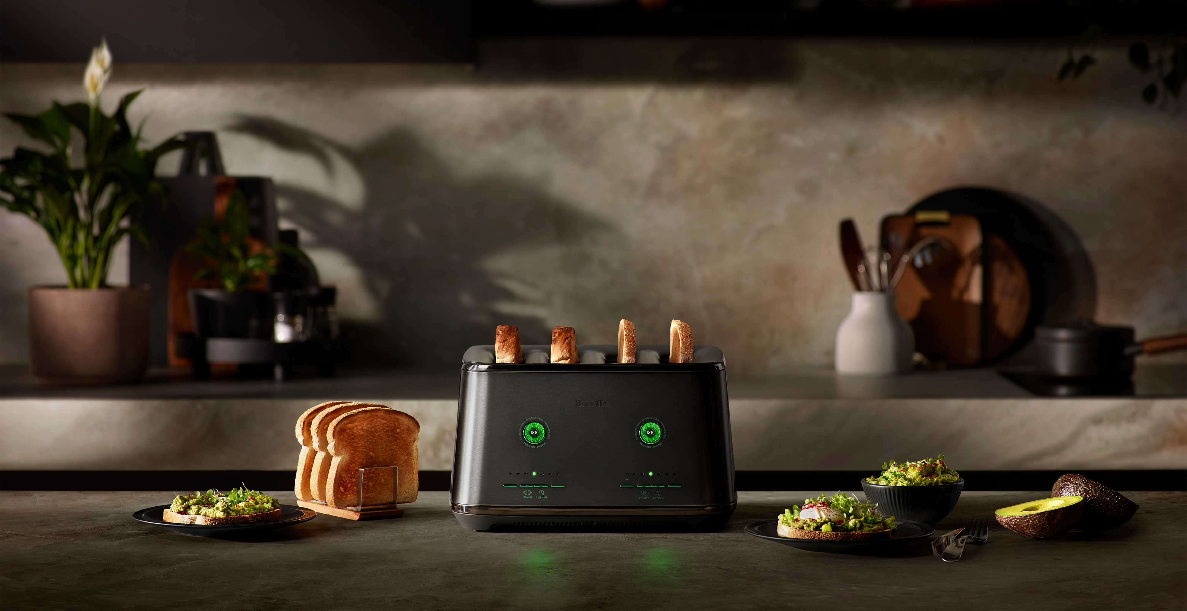 The Breville Smart Crystal Glass Kettle and matching toaster