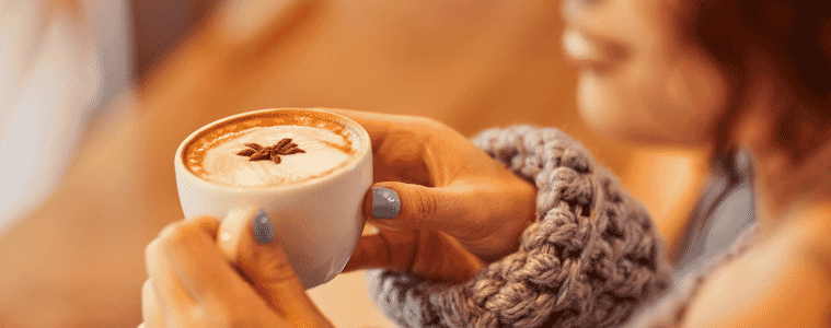 Woman drinking coffee