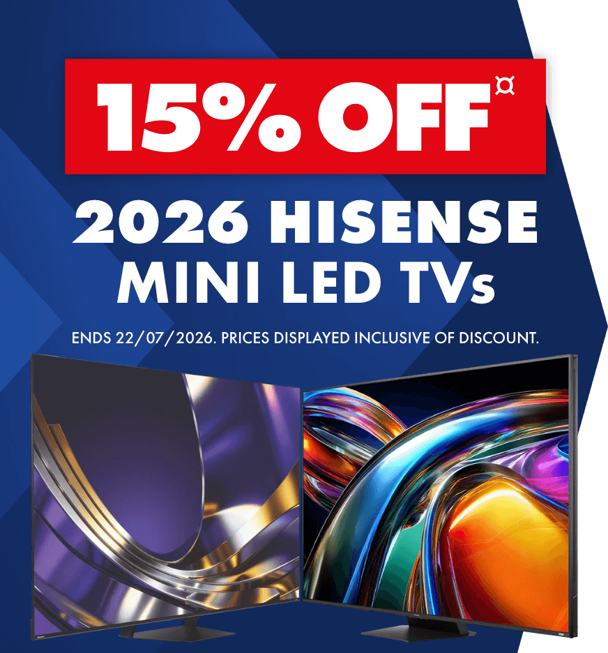 15% off 2026 Hisense Mini Led TVs