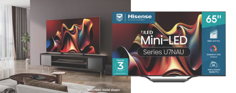 Product image of the Hisense 65" U7NAU 4K Mini-LED QLED Smart TV 24