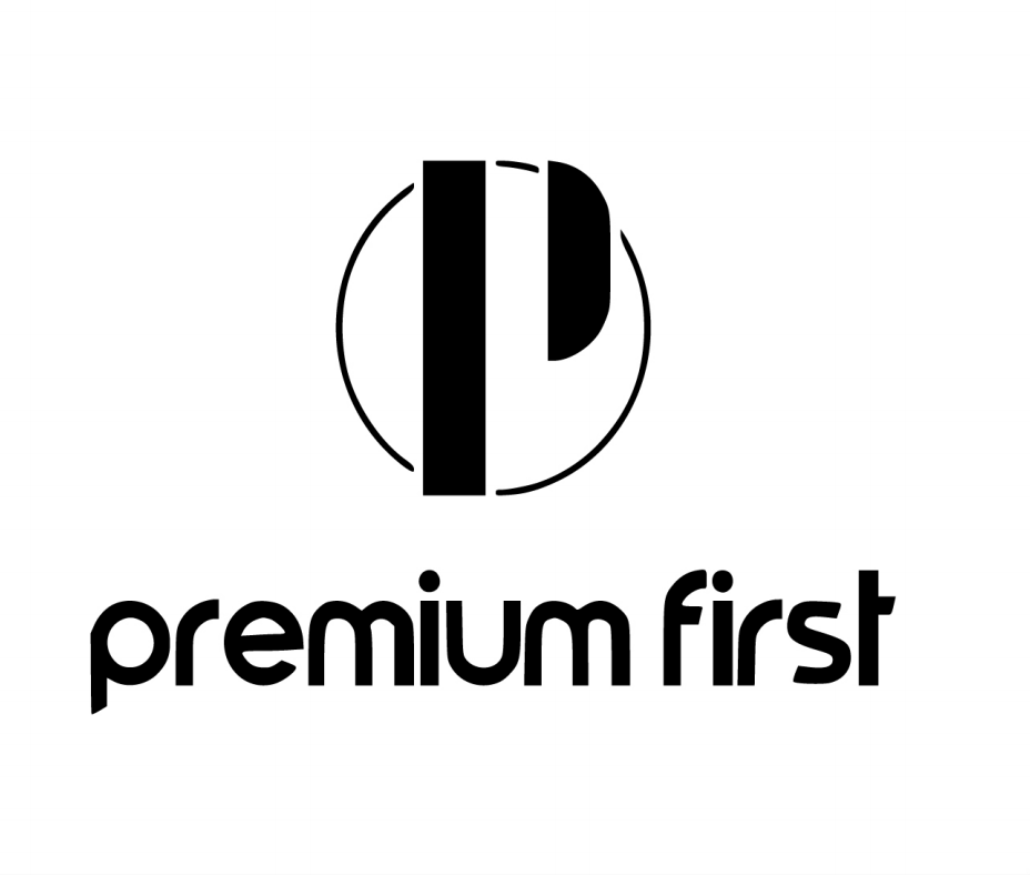 premium-first greyscale logo