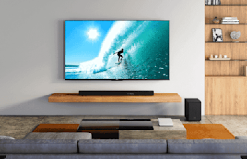Hisense soundbar paired with Hisense TV