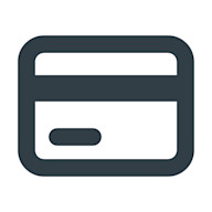 Black credit card icon
