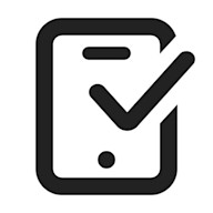 Black outline download icon