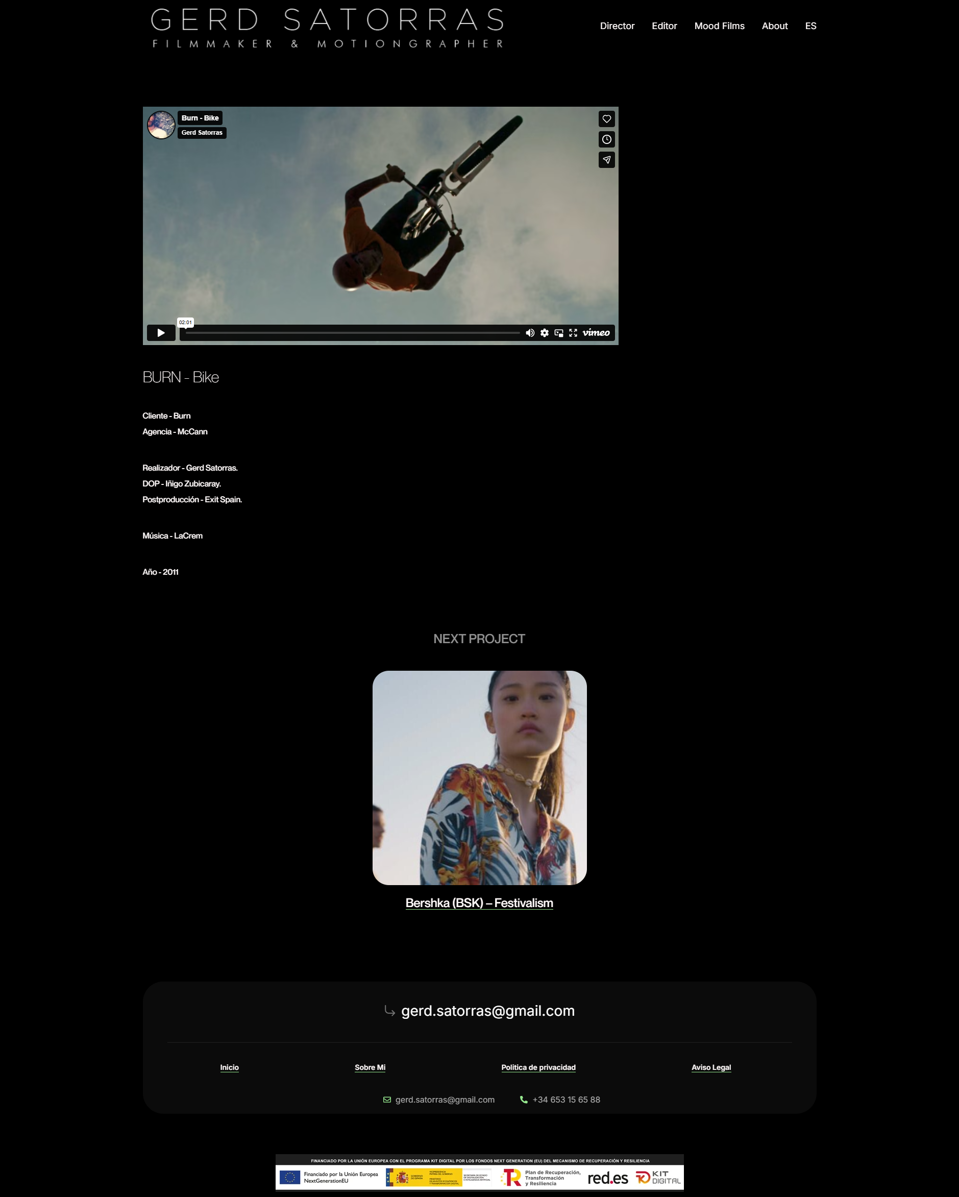 Gerd Satorras Filmmaker & Motiongrapher - Imagen 2