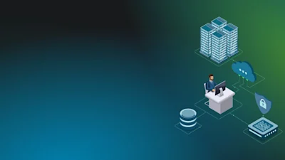 A graphic of a software engineer connected to various aspects of developer experience.