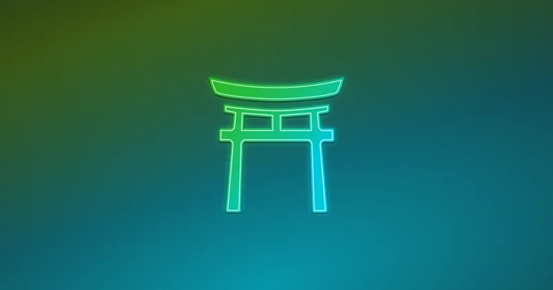 A centered icon of a DevOps Dojo surrounded by a dark blue to lighter blue gradient and the Liatrio logo in the bottom right corner.