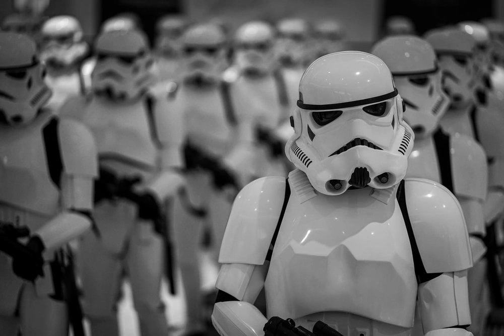 A squad of stormtroopers.