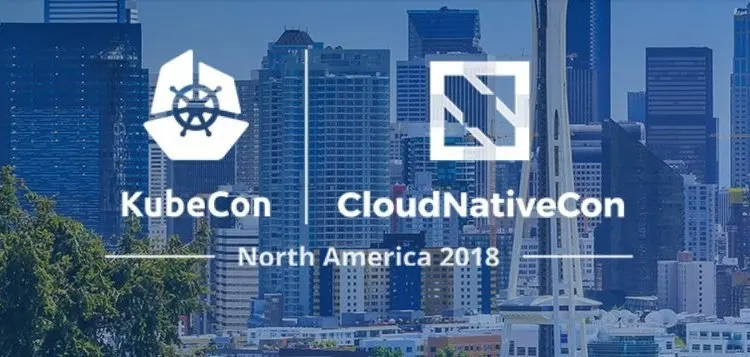 The Kubecon and CloudeNativeCon logos side by side.