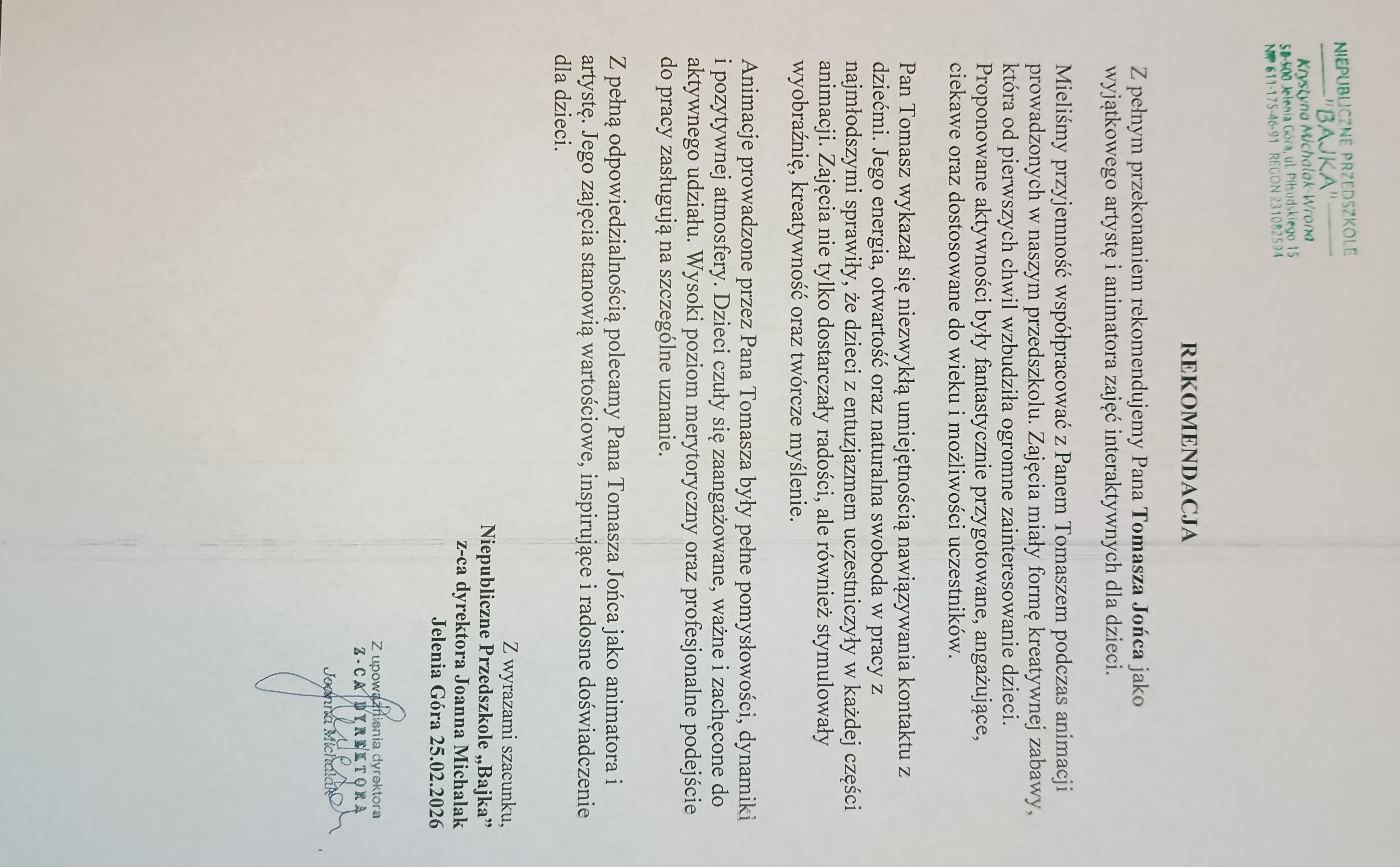 Rekomendacje Jelenia Góra Bajka