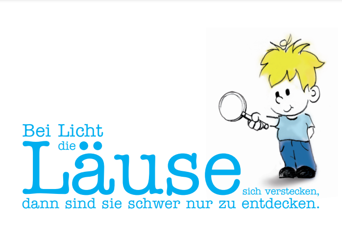 Postkarte: Bei Licht die Läuse sich verstecken, dann sind sie schwer nur zu entdecken