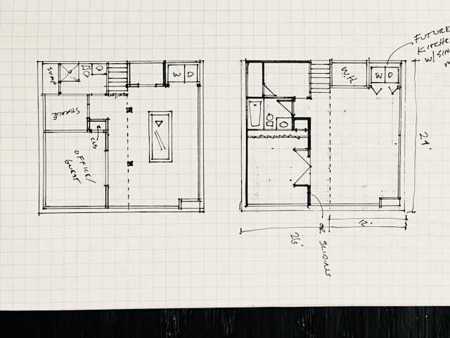 Basement Study #1 - Options 1 and 2 Plan, undefined