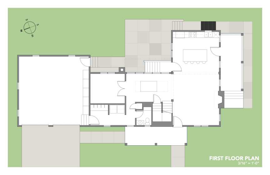 Farm House - Main Floor Plan, 