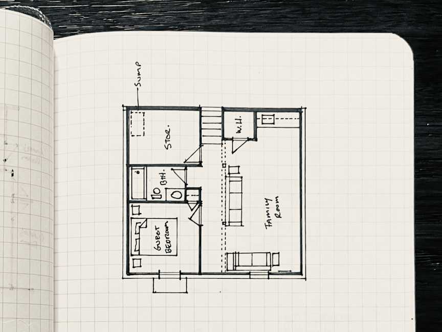 Basement Study #1 - Option 6 Plan, undefined