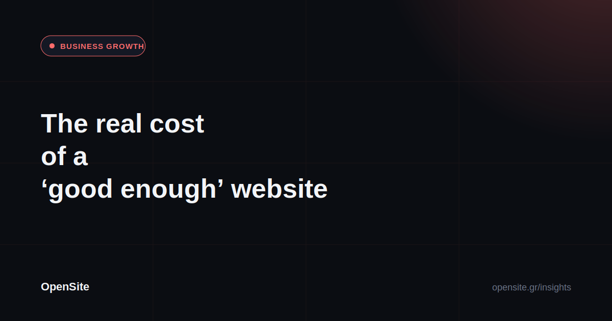 The Real Cost of a 'Good Enough' Website