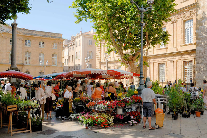Le marché aux fleurs d’Aix-en-Provence 