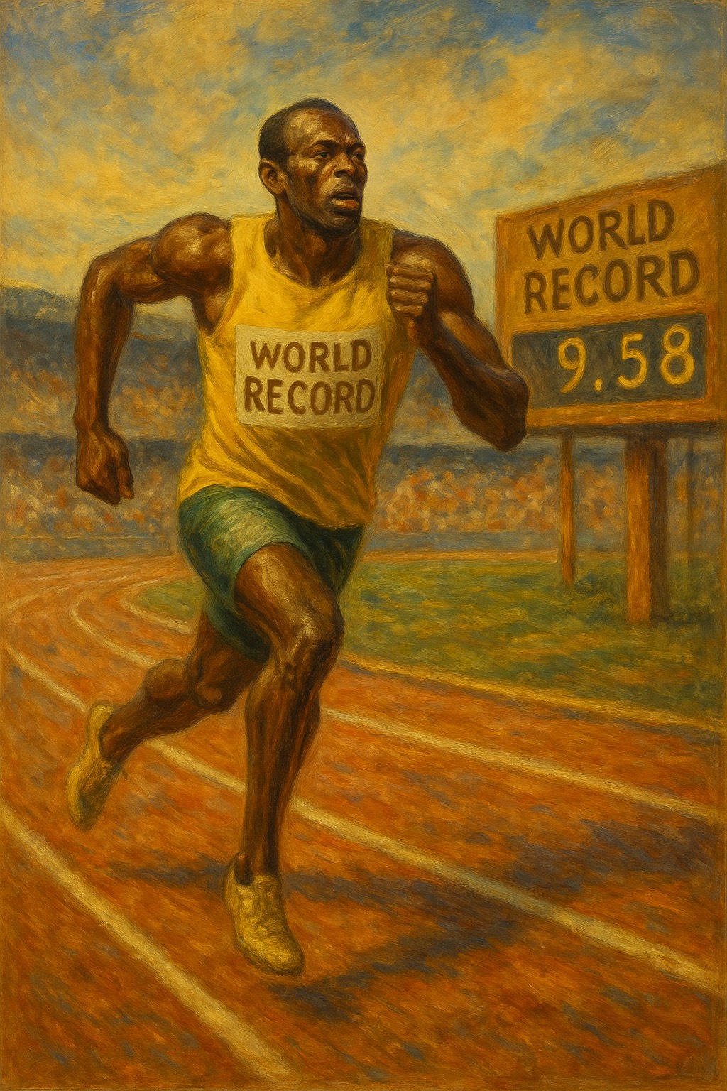 Usain Bolt Running on the track