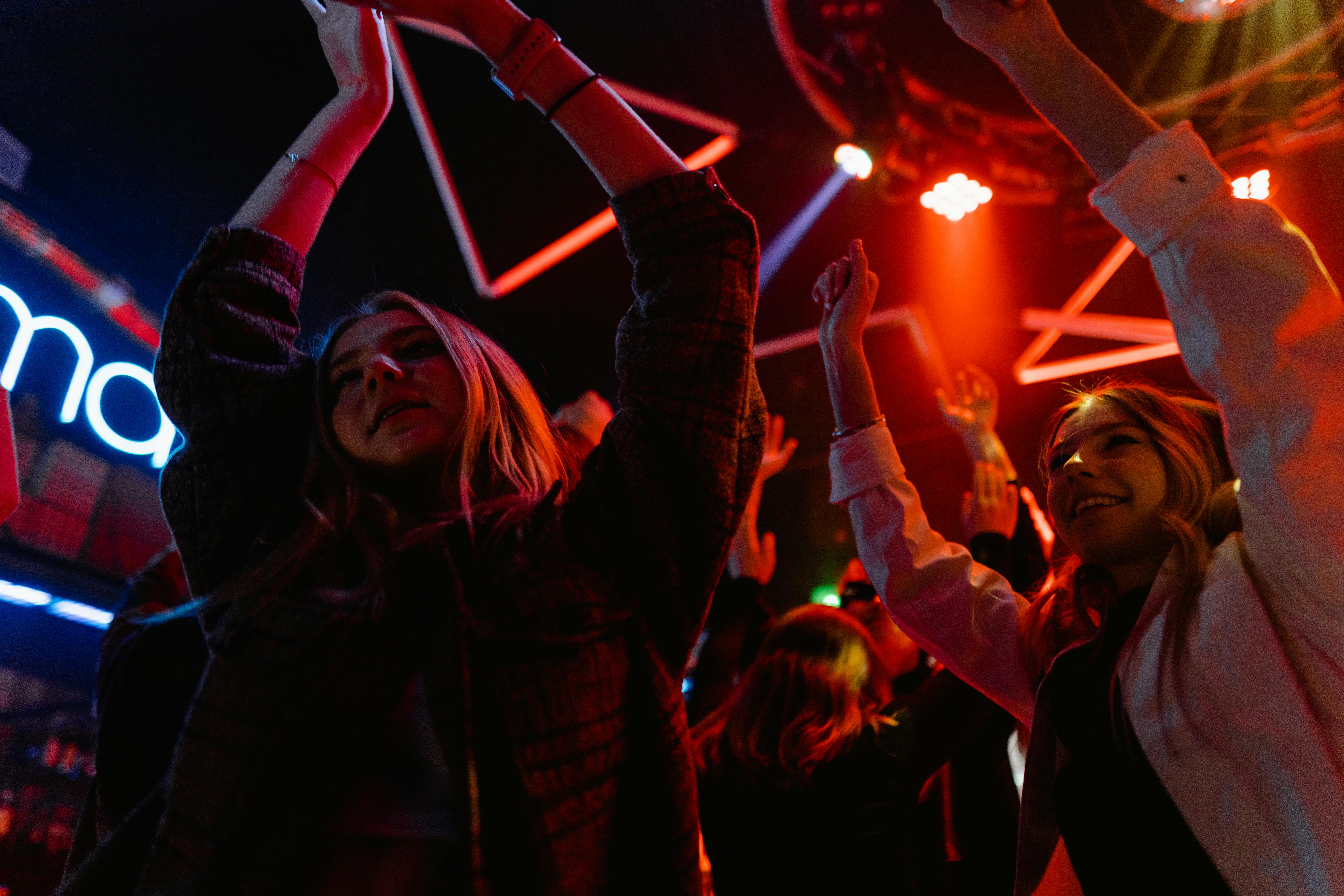 Nightlife crowd at a bar