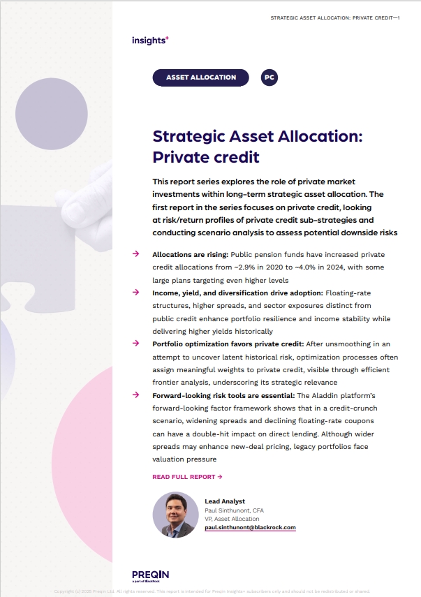 October 2025 GP Insights+ > Strategic Asset Allocation: Private credit [image]