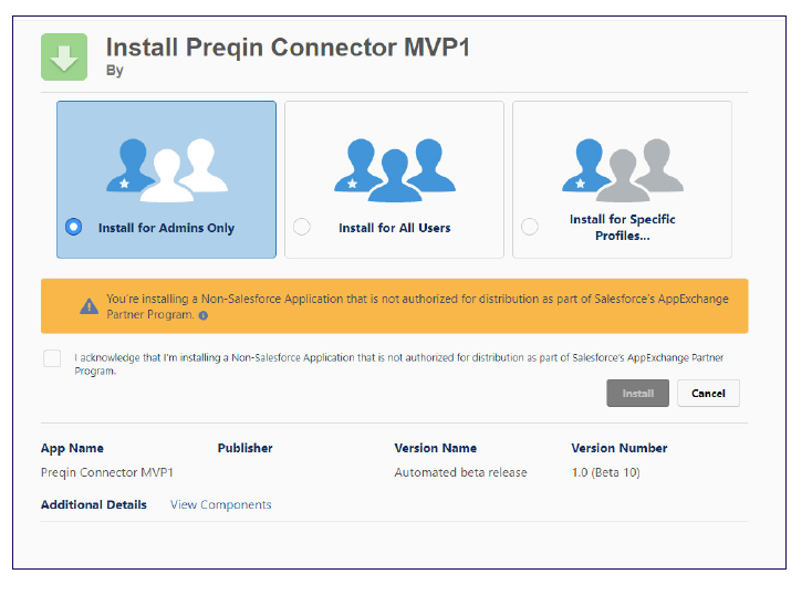 Installing Preqin for Salesforce image 1