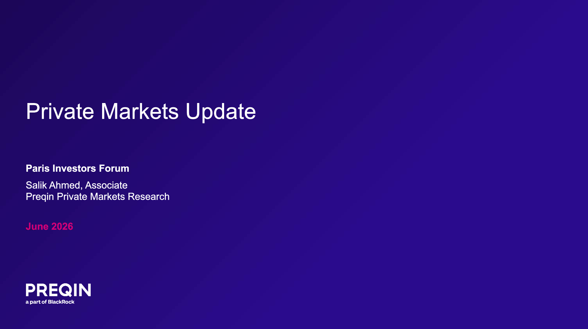 Global Private Markets Update - June 2026