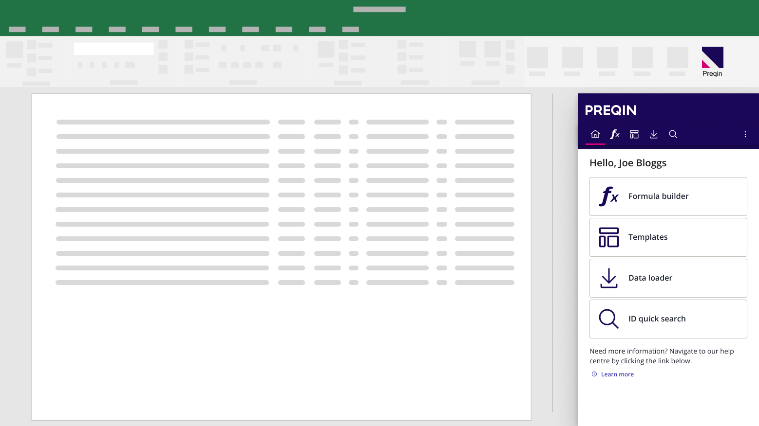 Excel Plugin - Low Fi Image 1