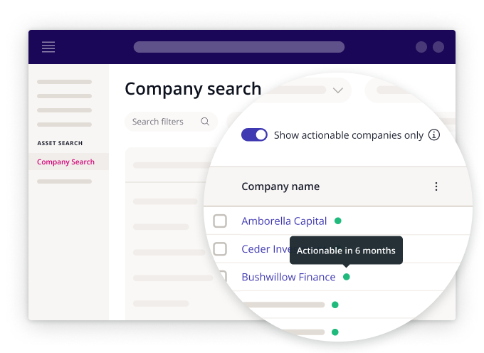 Company Search - AS toggle
