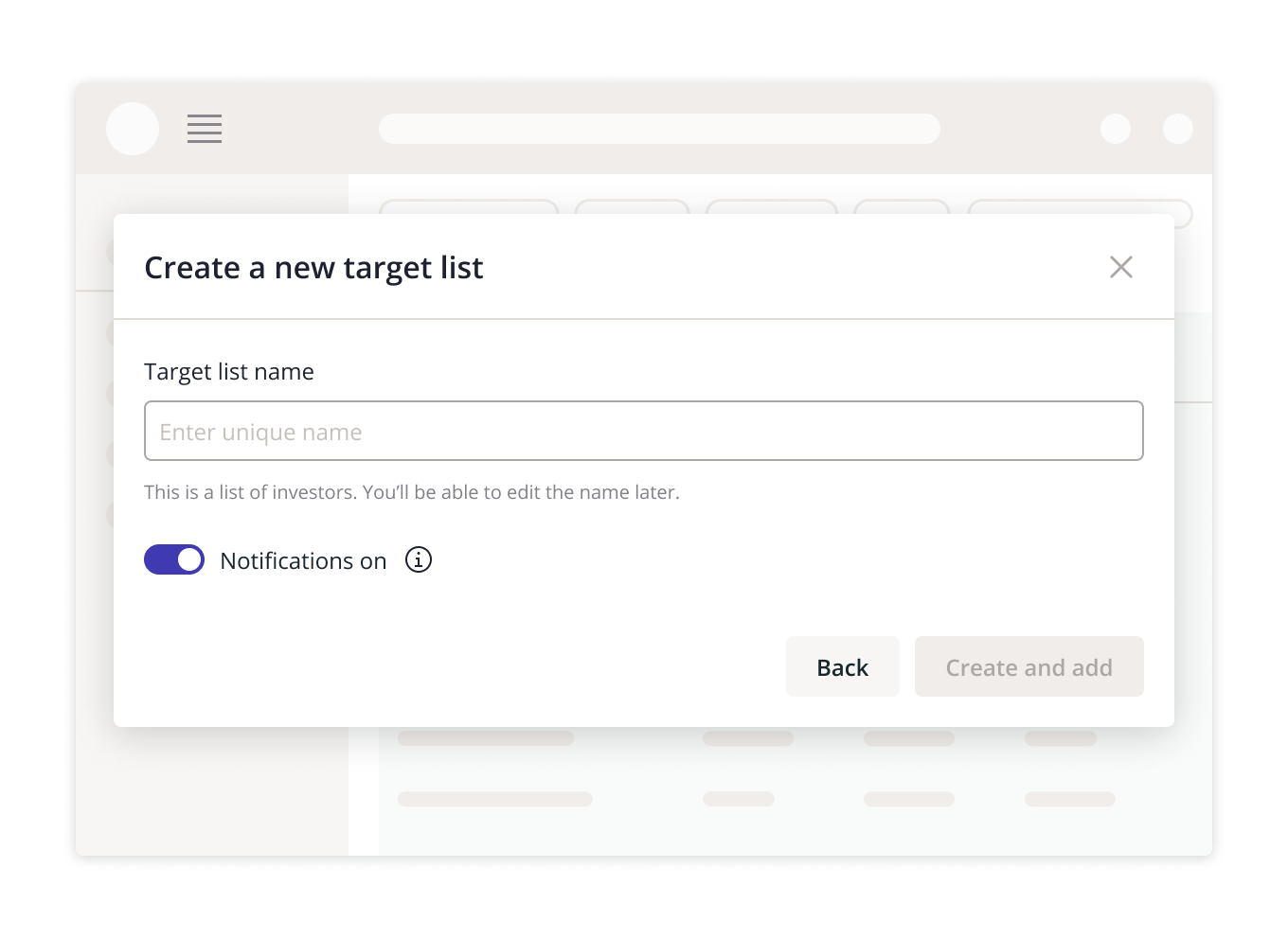 Create target lists for ESG investors
