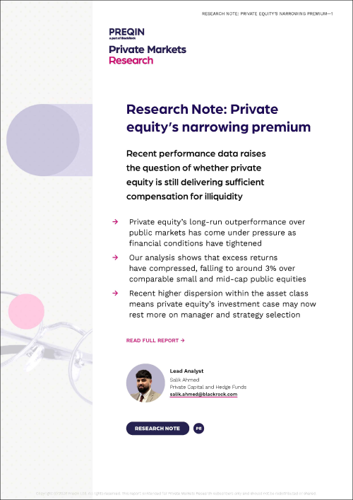 Research-note-PE narrowing premium Cover