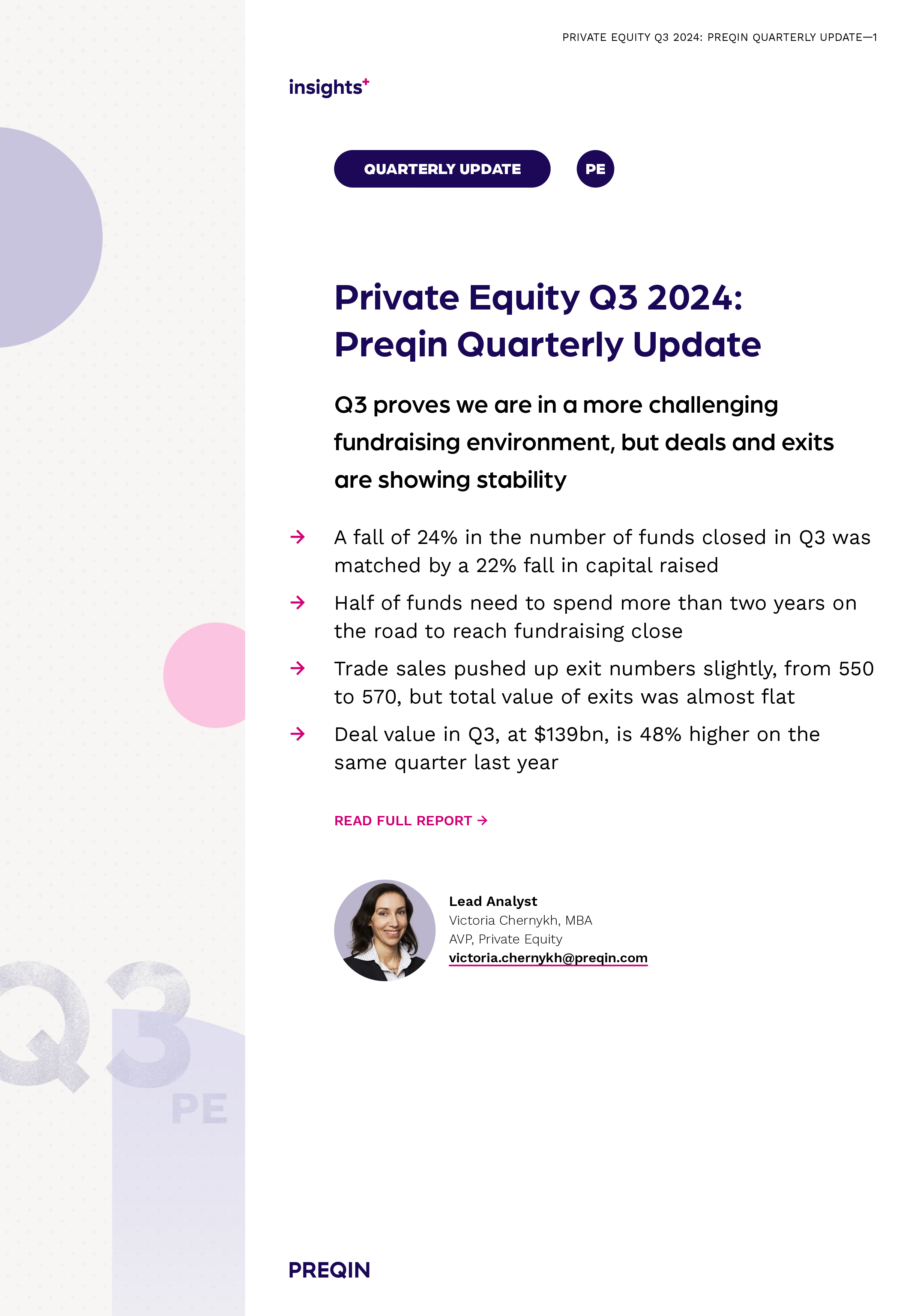 Private Equity Report Cover Image.