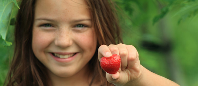 Enfant - fraise