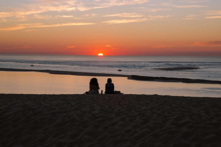 Coucher de soleil depuis la dune du Pilat