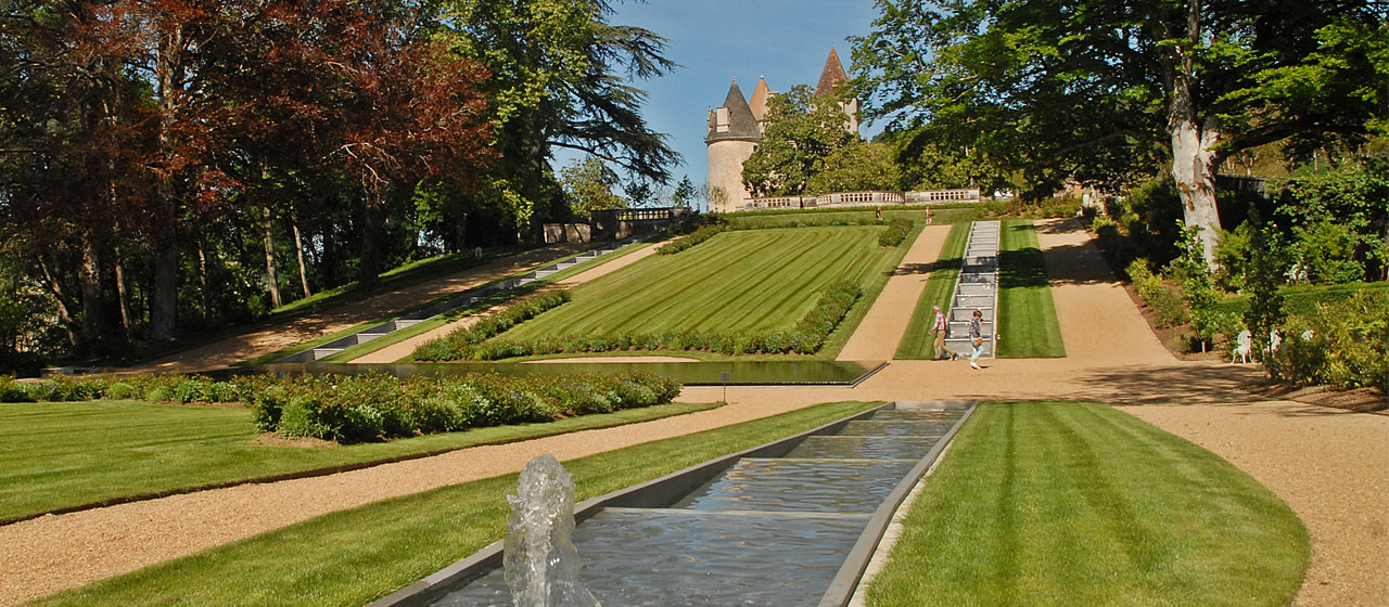 De Franse tuin van het Château des Milandes