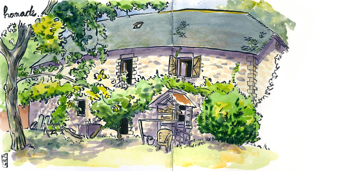 En route pour Brivezac, avec les crayons et couleurs de Mat Let