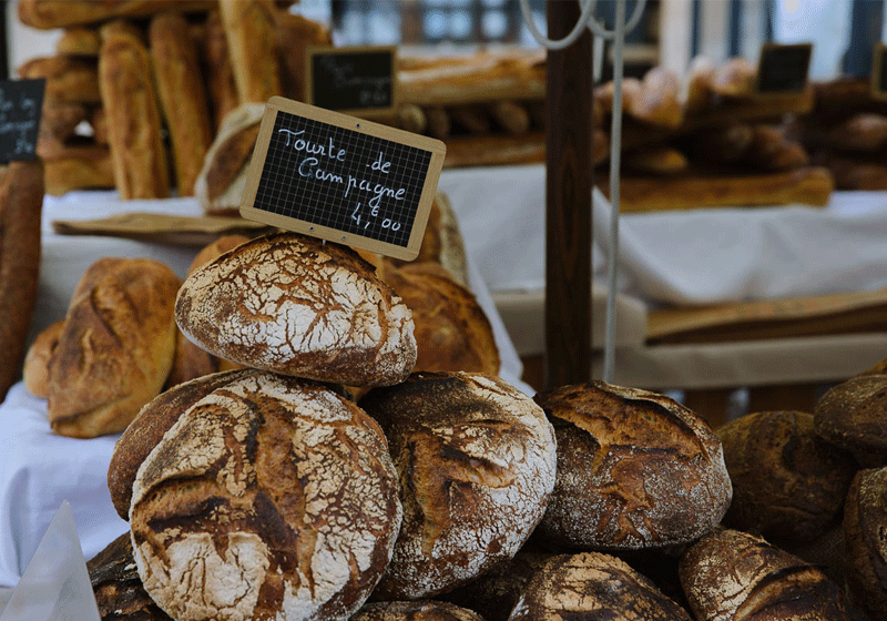 Bread in the market of Sarlat-la-Canéda