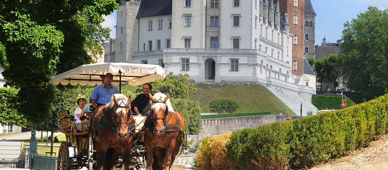 Promenade en calèche dans le parc du chateau de Pau