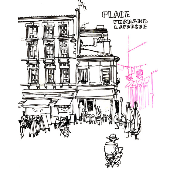 Sketching a path through the heart of Bordeaux