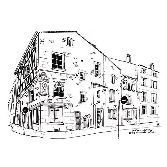 Wandering the little lanes of Niort with my pencils and sketchbook