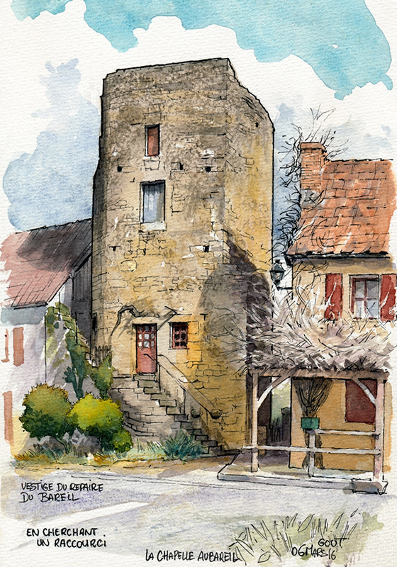 Descubre el pintoresco pueblo de Saint-Amand-de-Coly en dibujos