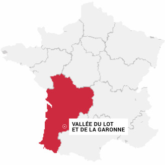 Vallées du Lot et de la Garonne - Carte