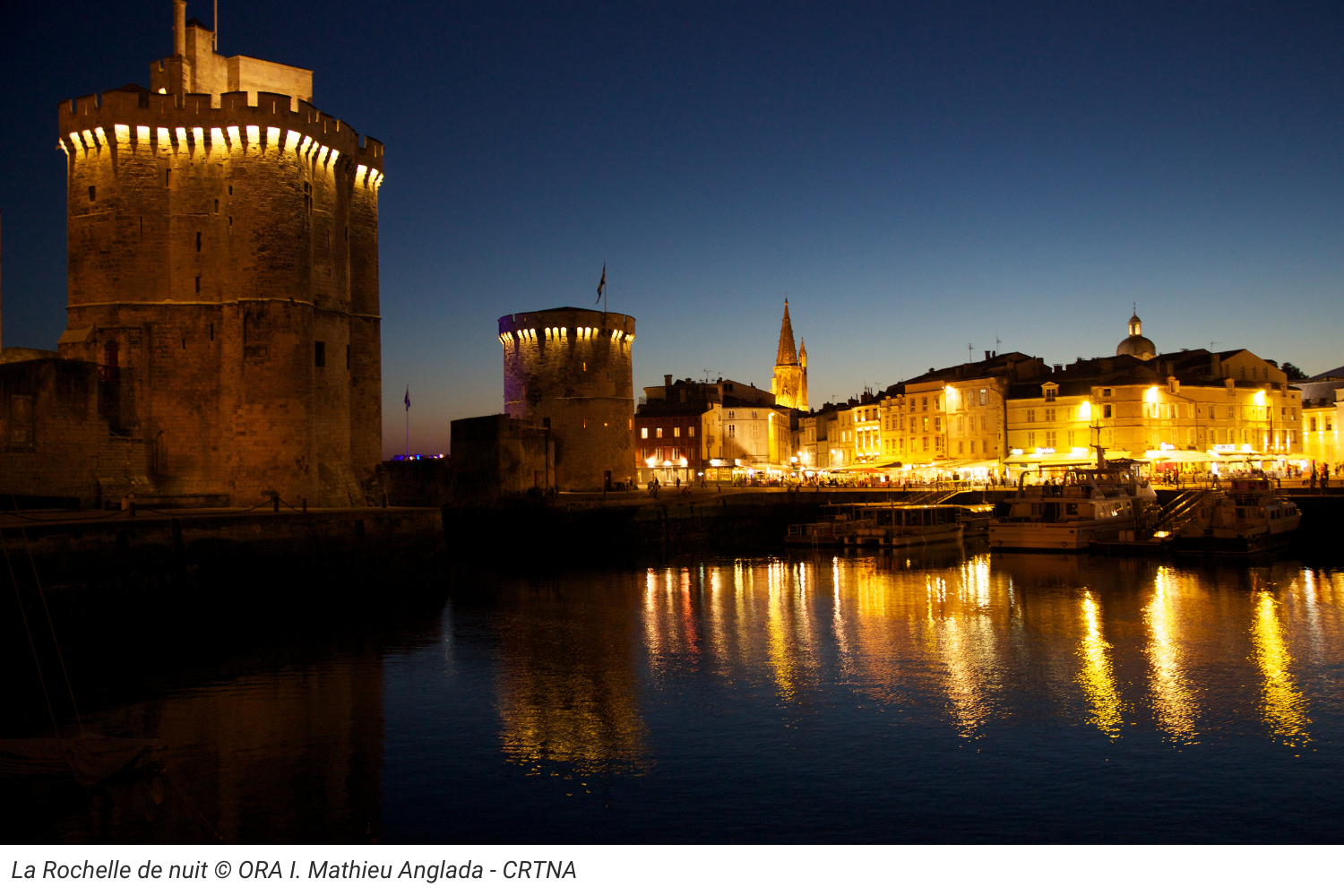 La Rochelle de nuit © ORA I. Mathieu Anglada - CRTNA