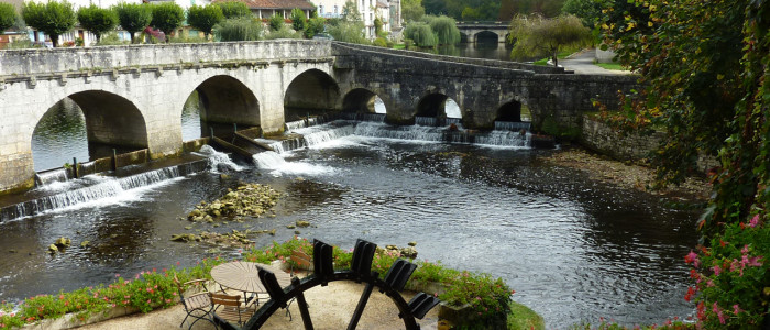 Brantôme depuis l Hotel du Moulin de l Abbaye