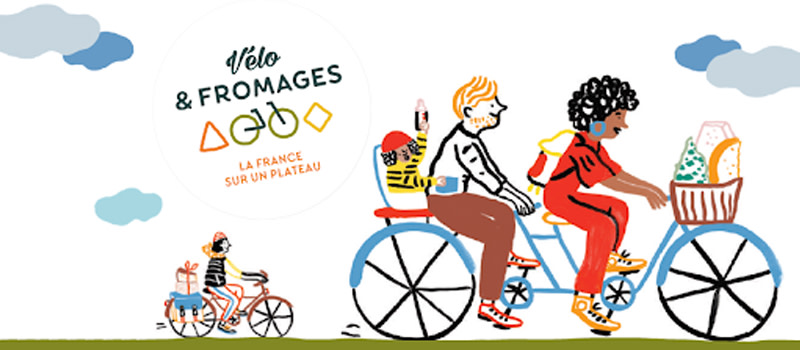 Vélo et fromages - illustration