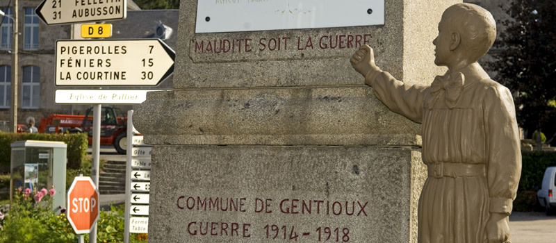 Monument aux morts de Gentioux-Pigerolles 